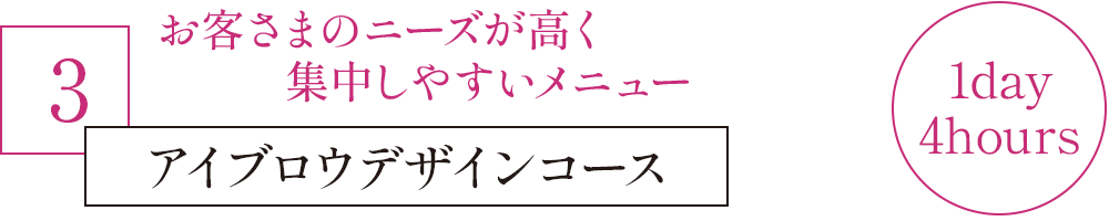 3.アイブロウデザインコース